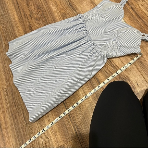 NWT Lilly Pulitzer Christine Blue Seersucker Mini Dress - Picture 9 of 12